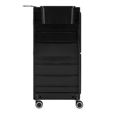 Professionele kappers trolley Gabbiano 68UV zwart met UV-sterilisator voor salon, barberdiensten en georganiseerde haarstyling