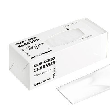 Tattoo beschermfolie voor clipcord PRO INK 100 stuks voor hygiënische werkplekorganisatie in tattoo- en PMU-studio