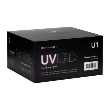 Professionele UV LED nagellamp Ocho Nails 8 zwart 84W voor manicure, pedicure, gel, gellak en professionele nagelstyling