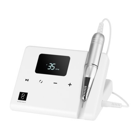 Professionele nagelfreesmachine Ocho Technic 65W wit met Twist-Lock kop voor manicure, pedicure en nagelstyling