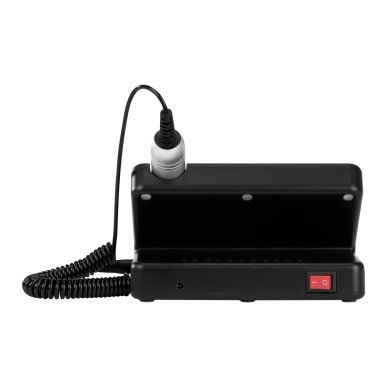Professionele nagelfreesmachine Ocho Technic 65W zwart met Twist-Lock kop voor manicure, pedicure en nagelstyling