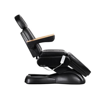 Elektrische cosmetische stoel Sillon Lux 273B zwart met 3 motoren voor gezichts- en lichaamsbehandelingen