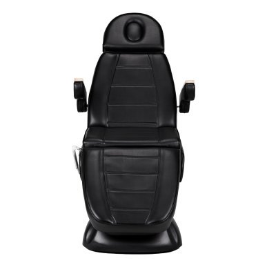 Elektrische cosmetische stoel Sillon Lux 273B zwart met 3 motoren voor gezichts- en lichaamsbehandelingen