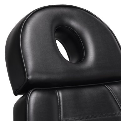 Elektrische cosmetische stoel Sillon Lux 273B zwart met 3 motoren voor gezichts- en lichaamsbehandelingen