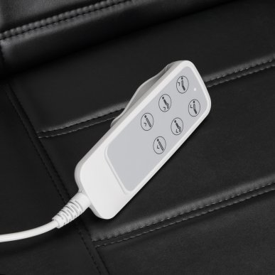 Elektrische cosmetische stoel Sillon Lux 273B zwart met 3 motoren voor gezichts- en lichaamsbehandelingen