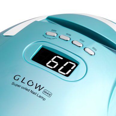 UV LED lamp Glow F2 BP 220W turkoois met LCD-scherm en bewegingssensor voor gellak, gel, manicure, pedicure en salonwerk