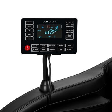 Professionele massagestoel Sakura Classic 305 zwart voor salon, praktijk en wellnessruimte met Bluetooth en klantcomfort