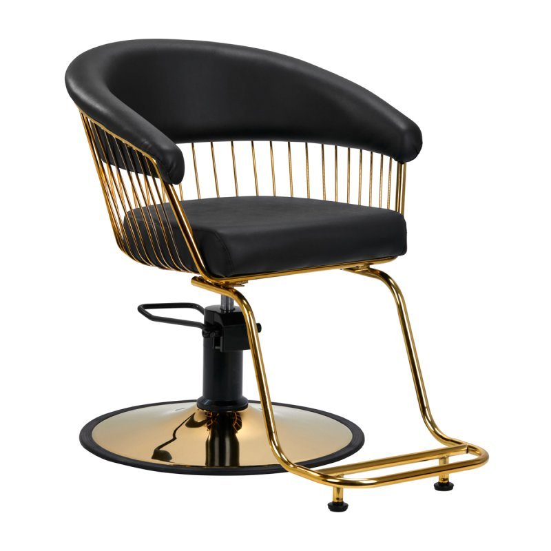 Fauteuil de coiffure Lille noir doré Gabbiano Fauteuil de coiffure Lille noir doré Gabbiano