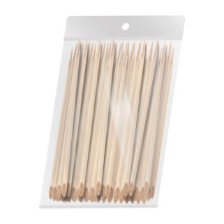 Houten manicurestokjes Ocho Nails 15 cm, 100 stuks voor professionele nagelstyling, manicure en pedicure in de salon