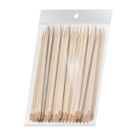 Houten manicurestokjes Ocho Nails 15 cm, 100 stuks voor professionele nagelstyling, manicure en pedicure in de salon