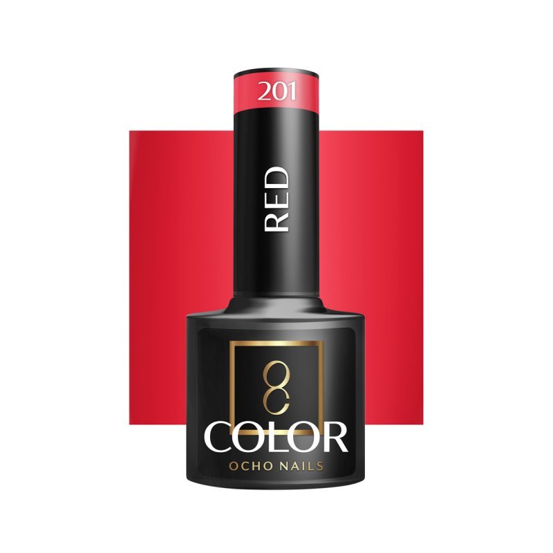 Rode gellak Ocho Nails 201 5 g voor professionele nagelstyling, manicure en pedicure met een verzorgde salonafwerking Rode gellak Ocho Nails 201 5 g voor professionele nagelstyling, manicure en pedicure met een verzorgde salonafwerking
