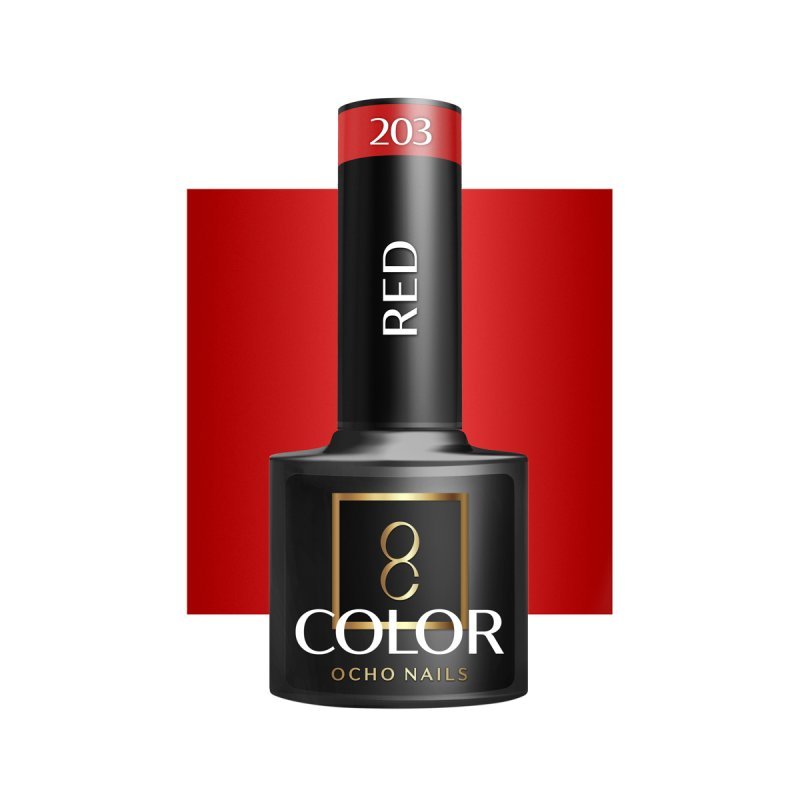 Lakier hybrydowy czerwony 203 Ocho Nails 5 g Lakier hybrydowy czerwony 203 Ocho Nails 5 g