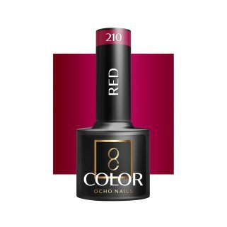 Gellak rood 210 Ocho Nails 5 g voor professionele nagelstyling, manicure en pedicure voor professioneel gebruik in de salon