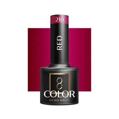 Gellak rood 210 Ocho Nails 5 g voor professionele nagelstyling, manicure en pedicure voor professioneel gebruik in de salon