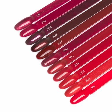 Rode gellak Ocho Nails 211, 5 g voor professionele nagelstyling, manicure en pedicure in de salon voor nagelstylisten
