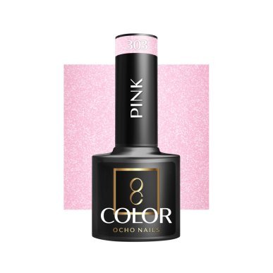 Gellak roze 303 Ocho Nails 5 g voor professionele nagelstyling, manicure en pedicure met UV/LED-uitharding