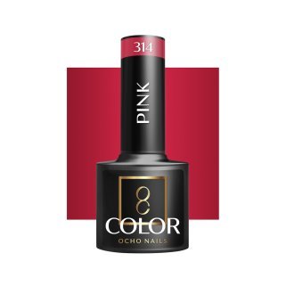 Roze gellak OCHO NAILS 314 van 5 g voor hybride manicure met intense kleur, glans en houdbaarheid tot drie weken
