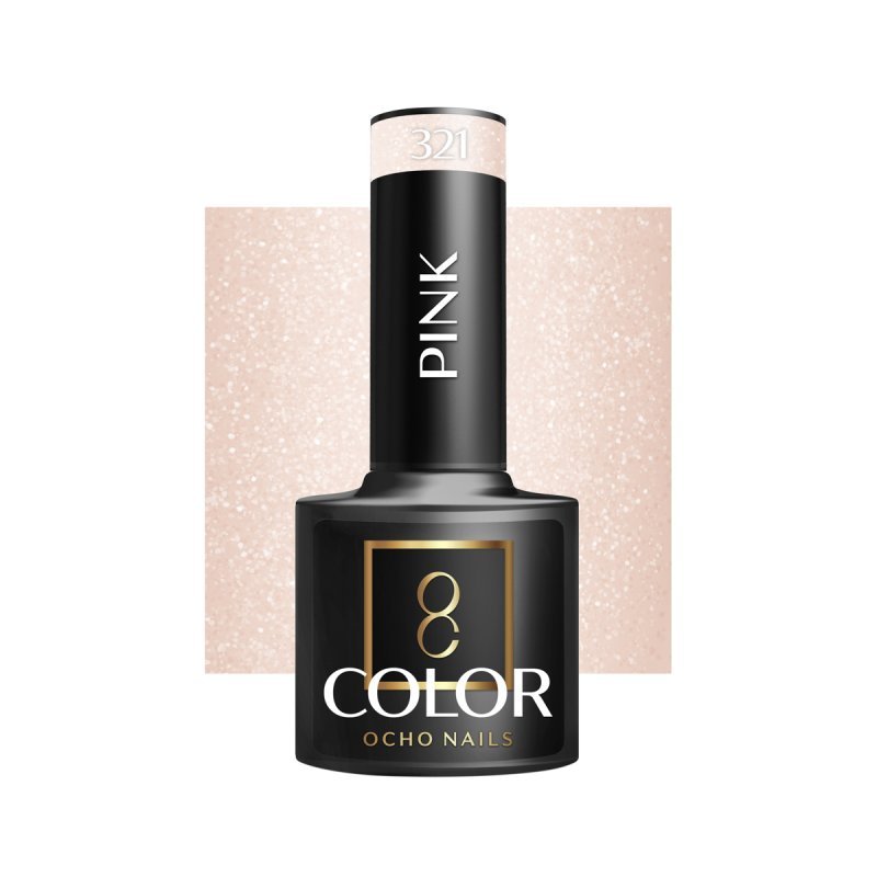Roze gellak 321 OCHO NAILS 5 g voor hybride manicure met intense kleur, glans en houdbaarheid tot drie weken