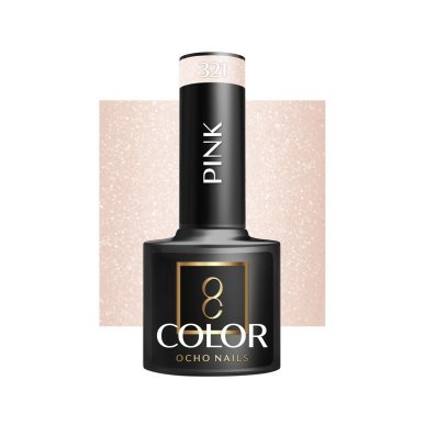 Roze gellak 321 OCHO NAILS 5 g voor hybride manicure met intense kleur, glans en houdbaarheid tot drie weken