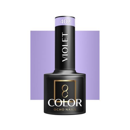 Gellak violet 402 OCHO NAILS 5 g voor hybride manicure met intense kleur, glans en houdbaarheid tot drie weken voor nail art