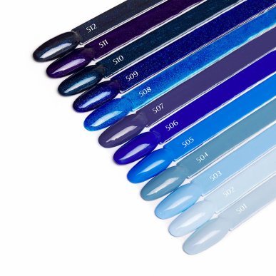Blauwe gellak OCHO NAILS 505 voor hybride manicure met intense kleur, glans en houdbaarheid tot drie weken, 5 g