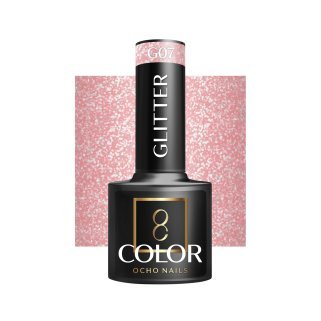 Gellak glitter G07 OCHO NAILS 5 g voor hybride manicure met intense kleur, glans en houdbaarheid tot drie weken voor nail art