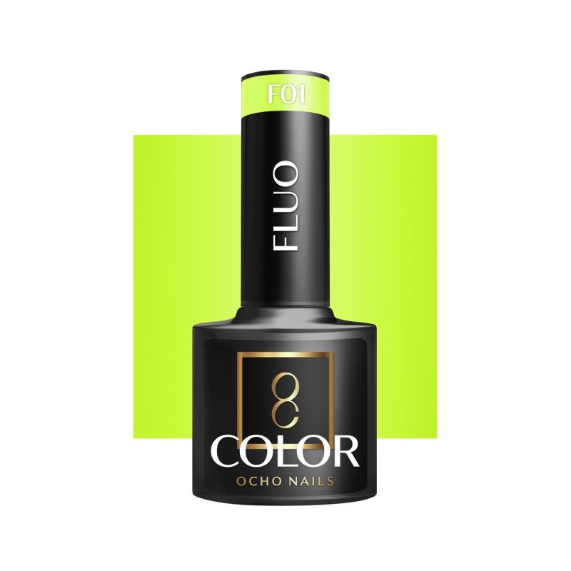Gellak F01 OCHO NAILS 5 g voor hybride manicure met intense neonkleur, duurzame glans en comfortabele applicatie Gellak F01 OCHO NAILS 5 g voor hybride manicure met intense neonkleur, duurzame glans en comfortabele applicatie