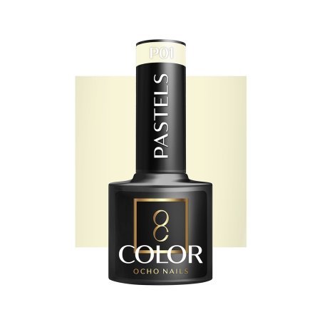 Pastel gellak OCHO NAILS P01 5 g voor hybride manicure met intense kleur en langdurige glans voor salon en thuis