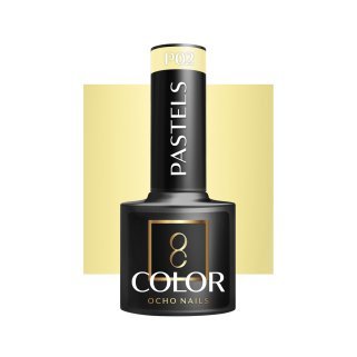 Gellak pastel P02 OCHO NAILS 5 g voor hybride manicure met intense kleur en langdurige glans, salon en thuisgebruik