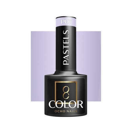 Pastel gellak P07 OCHO NAILS 5 g voor hybride manicure met intense kleur en langdurige glans voor salon en thuis