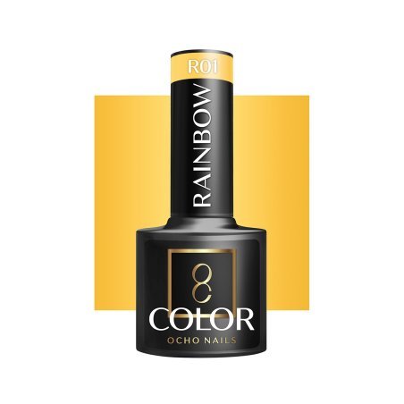 Gellak rainbow R01 OCHO NAILS 5 g voor hybride manicure met intense kleur, duurzame glans voor salon en thuisgebruik