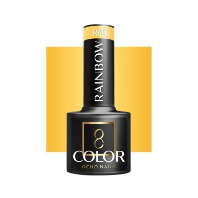 Gellak rainbow R01 OCHO NAILS 5 g voor hybride manicure met intense kleur, duurzame glans voor salon en thuisgebruik