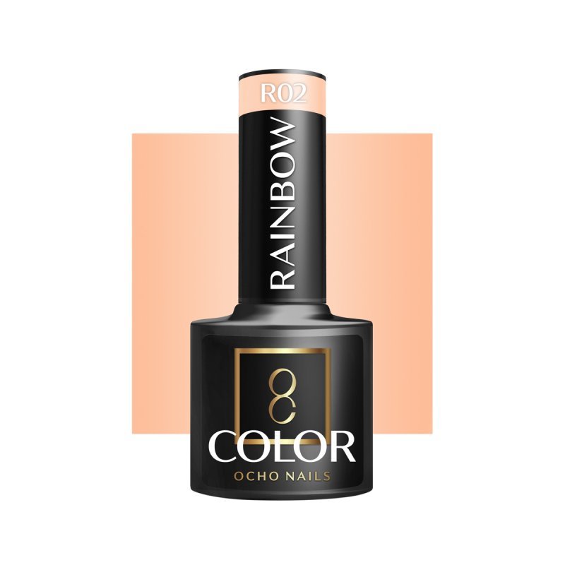 Gellak OCHO NAILS RAINBOW R02 5 g voor hybride manicure met intense kleur en langdurige glans thuis en in de salon Gellak OCHO NAILS RAINBOW R02 5 g voor hybride manicure met intense kleur en langdurige glans thuis en in de salon