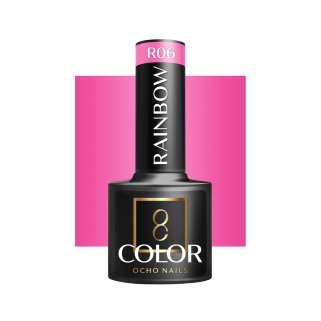 Gellak R06 Rainbow van OCHO NAILS 5 g voor hybride manicure, intense kleur, langdurige glans en creatieve nagelstyling
