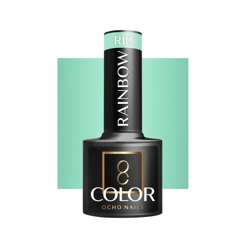 Gellak OCHO NAILS RAINBOW R10 5 g voor hybride manicure met intense kleur en duurzame glans voor salon- en thuisgebruik