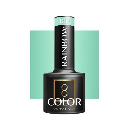 Gellak OCHO NAILS RAINBOW R10 5 g voor hybride manicure met intense kleur en duurzame glans voor salon- en thuisgebruik