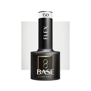 Hybride rubber base OCHO NAILS Flex Base 150 5 g voor dunne nagels, egalisatie, versteviging en langdurige manicure