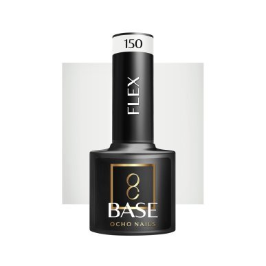 Hybride rubber base OCHO NAILS Flex Base 150 5 g voor dunne nagels, egalisatie, versteviging en langdurige manicure