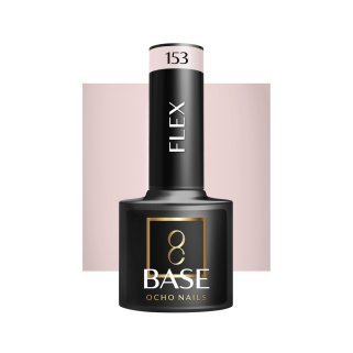 Hybride rubber base Flex Base 153 OCHO NAILS 5 g voor dunne nagels, egalisatie, versteviging en duurzame manicure
