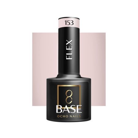 Hybride rubber base Flex Base 153 OCHO NAILS 5 g voor dunne nagels, egalisatie, versteviging en duurzame manicure