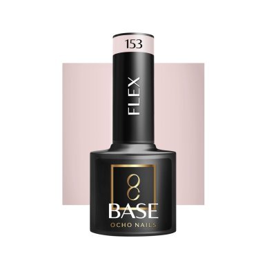 Hybride rubber base Flex Base 153 OCHO NAILS 5 g voor dunne nagels, egalisatie, versteviging en duurzame manicure