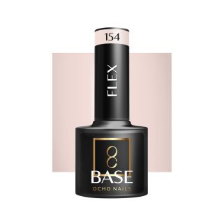 Hybride rubber base Flex Base 154 OCHO NAILS voor dunne nagels, zelfnivellerend, versteviging en verlenging tot 10 mm, 5 g