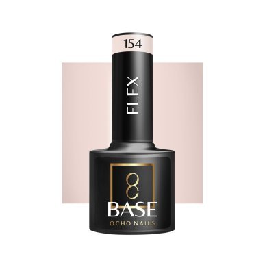 Hybride rubber base Flex Base 154 OCHO NAILS voor dunne nagels, zelfnivellerend, versteviging en verlenging tot 10 mm, 5 g
