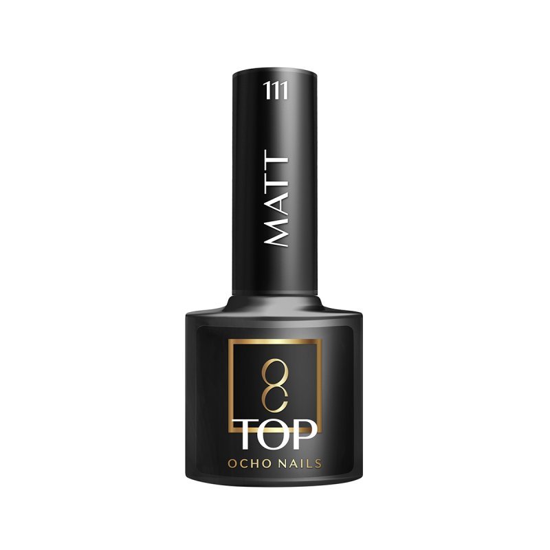 Matt top coat No Wipe OCHO NAILS 5 g voor matte nagelstyling, hybride manicure en gel- en acrylstyling zonder reinigen
