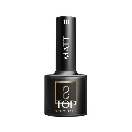 Matt top coat No Wipe OCHO NAILS 5 g voor matte nagelstyling, hybride manicure en gel- en acrylstyling zonder reinigen