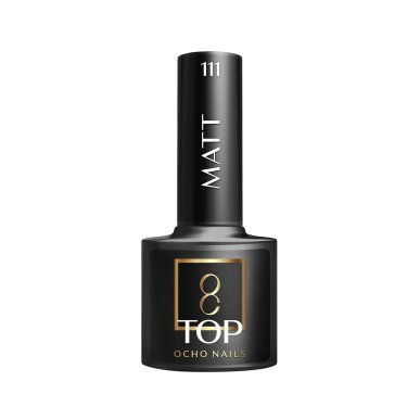 Matt top coat No Wipe OCHO NAILS 5 g voor matte nagelstyling, hybride manicure en gel- en acrylstyling zonder reinigen