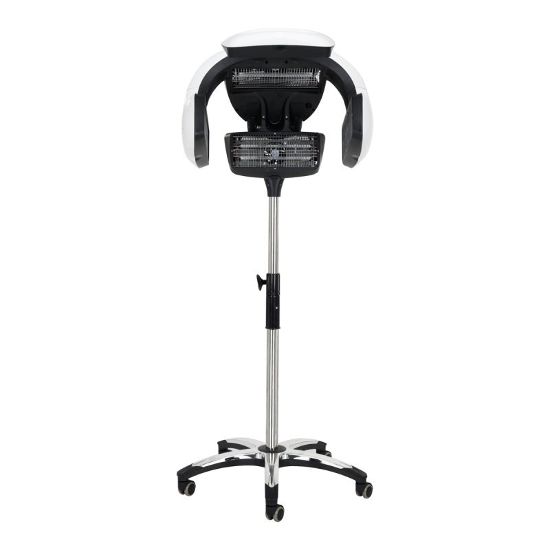 Staande infrazon Gabbiano Y-707 wit voor professionele kappersbehandelingen met vijf programma’s en LCD-display in de salon