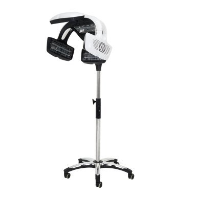 Staande infrazon Gabbiano Y-707 wit voor professionele kappersbehandelingen met vijf programma’s en LCD-display in de salon