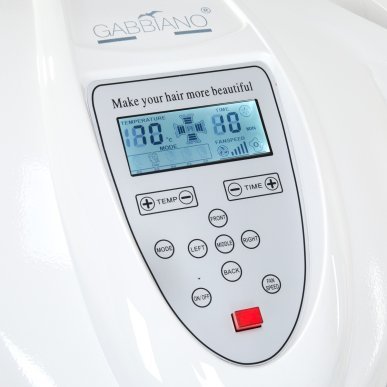 Staande infrazon Gabbiano Y-707 wit voor professionele kappersbehandelingen met vijf programma’s en LCD-display in de salon