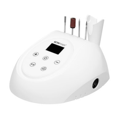 Professionele nagelfrees Activ Power N20 wit voor manicure, pedicure, gel en acryl met 35.000 RPM en Twist-Lock-handstuk